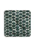 John Lewis & Partners Fusion Diamond Print Garden Floor Cushion, 70 x 70cm, Mallard