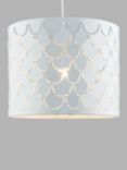 little home at John Lewis Mermaid Scallop Metal Easy-to-Fit Ceiling Shade, White