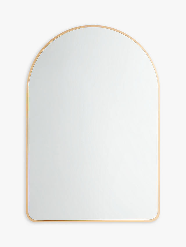 undefined | Thin Metal Frame Arched Wall Mirror