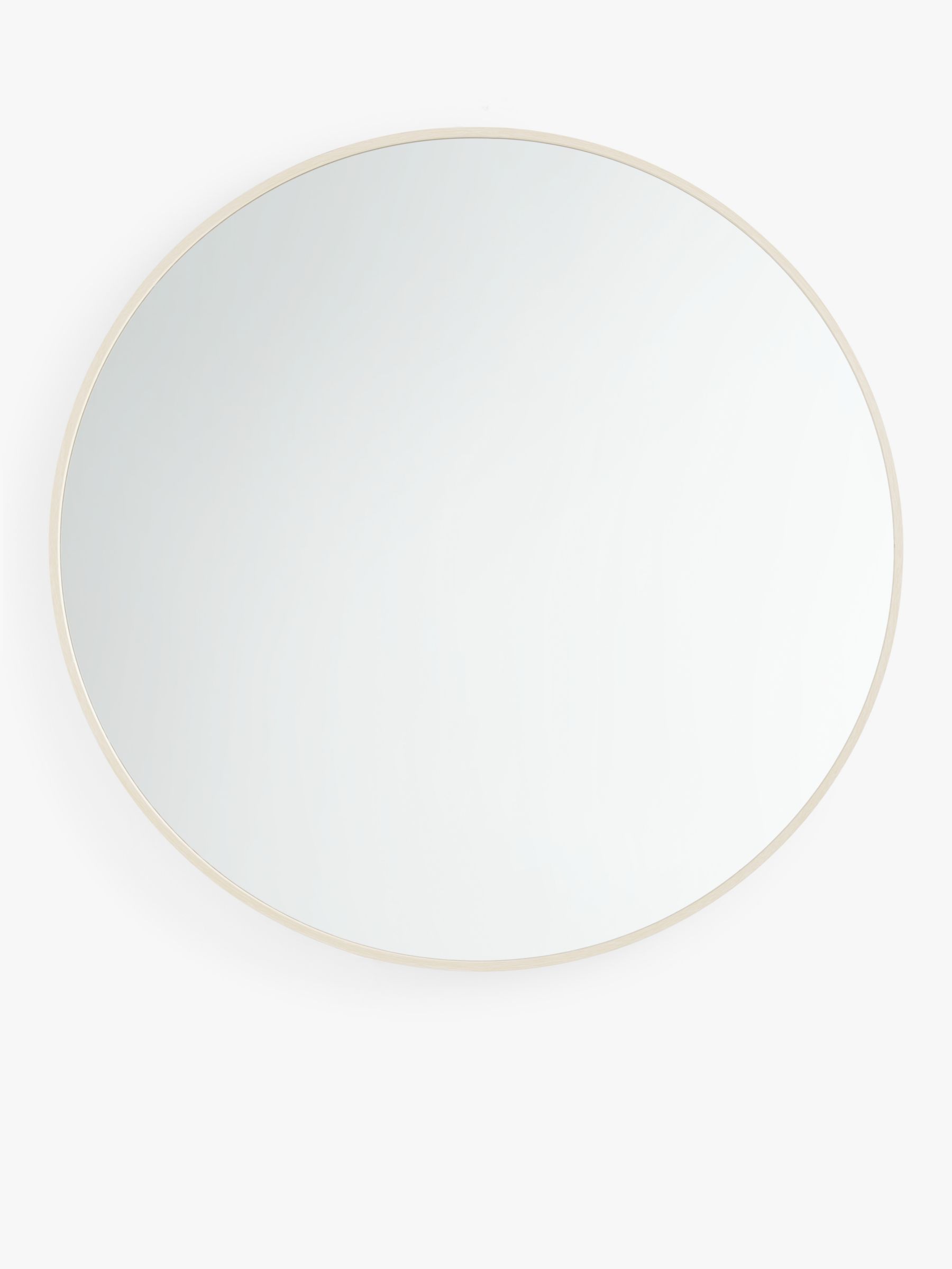 John Lewis ANYDAY Thin Metal Frame Round Wall Mirror, 65cm, Natural