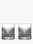 Waterford Crystal Short Stories Aras Cut Glass Double Old Fashioned Tumblers, Set of 2, 350ml, Clear