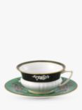 Wedgwood Wonderlust Emerald Forest Bone China Cup & Saucer, 140ml, Green/Multi