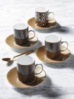 Wedgwood ARRIS Accent Espresso Cup and Saucer (Set of 4)