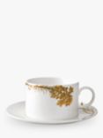 Vera Wang for Wedgwood Jardin Teacup & Saucer Set, 150ml, White/Gold