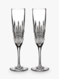 Waterford Crystal Lismore Diamond Cut Glass Champagne Flute, Set of 2, 125ml, Clear