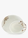 Vera Wang for Wedgwood Jardin Bone China Serving Platters, Set of 2, White/Gold
