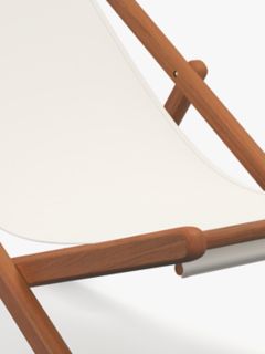 John Lewis ANYDAY Garden Deckchair & Fabric Sling, FSC-Certified (Eucalyptus Wood), Natural