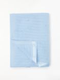 John Lewis Baby GOTS Organic Cotton Cellular Cotbed Blanket, 120 x 100cm, Baby Blue
