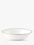 Vera Wang for Wedgwood Lace Platinum Bone China Cereal Bowl, 15.5cm, White/Silver