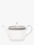 Vera Wang for Wedgwood Lace Platinum Bone China Teapot, 1.4L, White/Silver