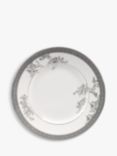 Vera Wang for Wedgwood Lace Platinum Bone China Side Plate, 20cm, White/Silver