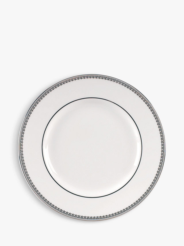 Vera Wang for Wedgwood Lace Platinum Bone China Small Plate, 15.4cm, White/Silver
