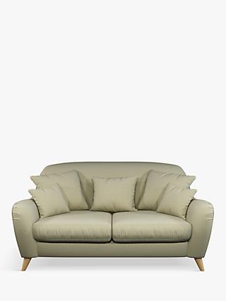Laze Range, John Lewis Laze Small 2 Seater Sofa, Light Leg, Easy Clean Chunky Chenille Putty