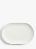 John Lewis Wave Fine China Oval Serving Platter, 38.7cm, White