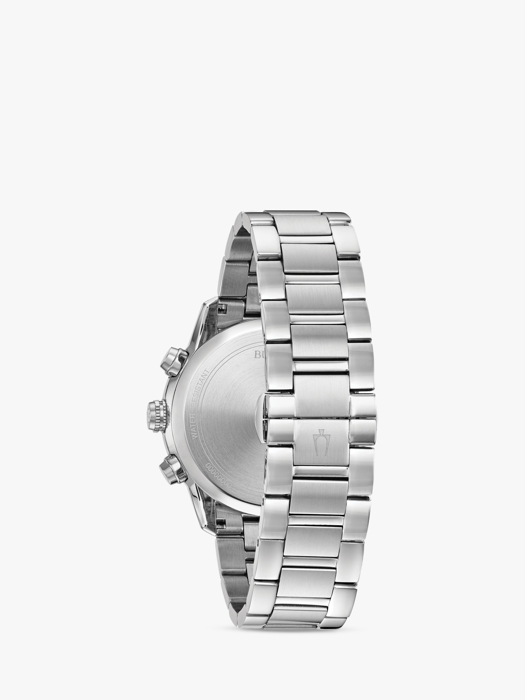 Buy Bulova 96B319 Men's Sutton Chronograph Date Bracelet Strap Watch, Silver/Black Online at johnlewis.com