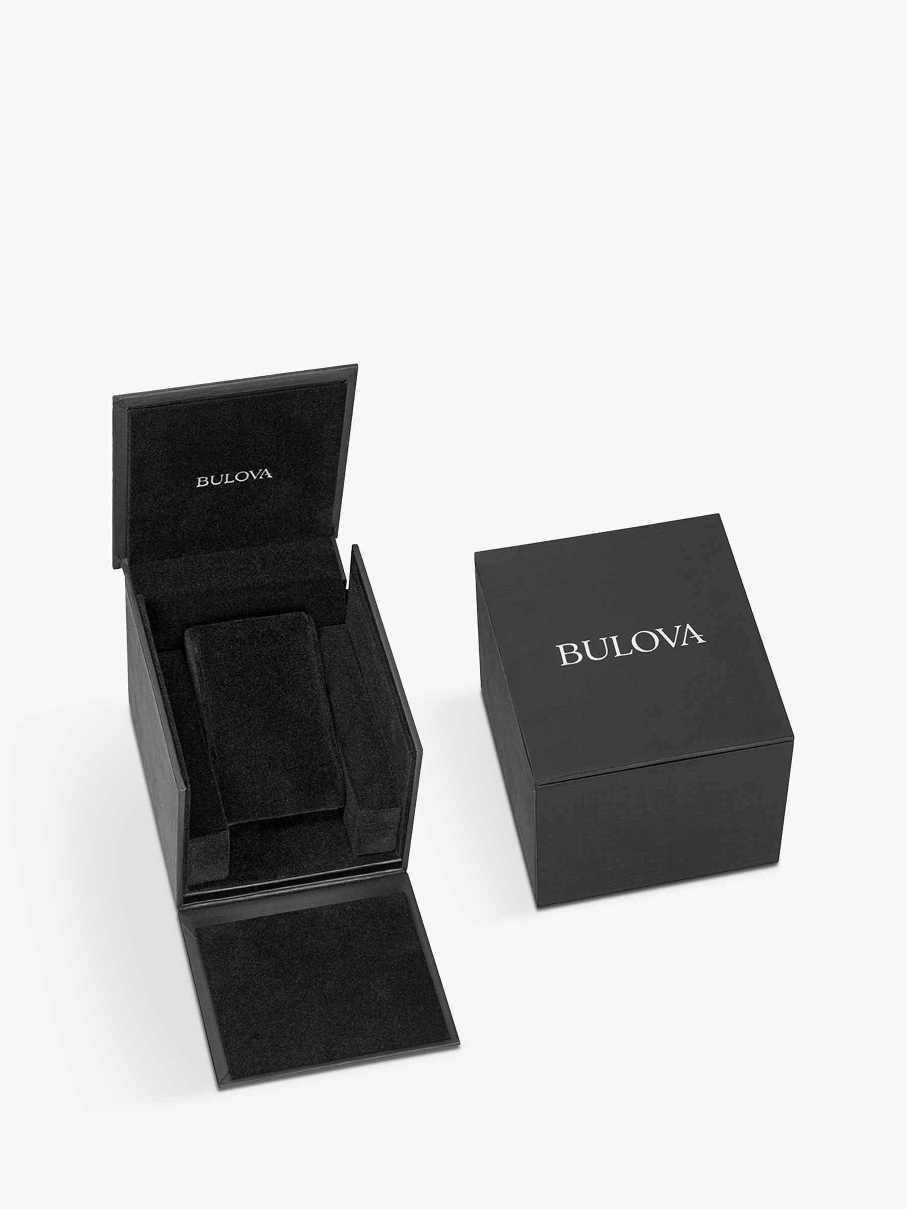 Bulova 96B319 Men's Sutton Chronograph Date Bracelet Strap Watch, Silver/Black