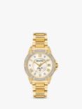 Bulova Women's Marine Star Diamond Date Bracelet Strap Watch, Gold 98R235