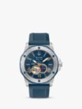 Bulova Men's Marine Star Heartbeat Automatic Silicone Strap Watch, Blue 98a282