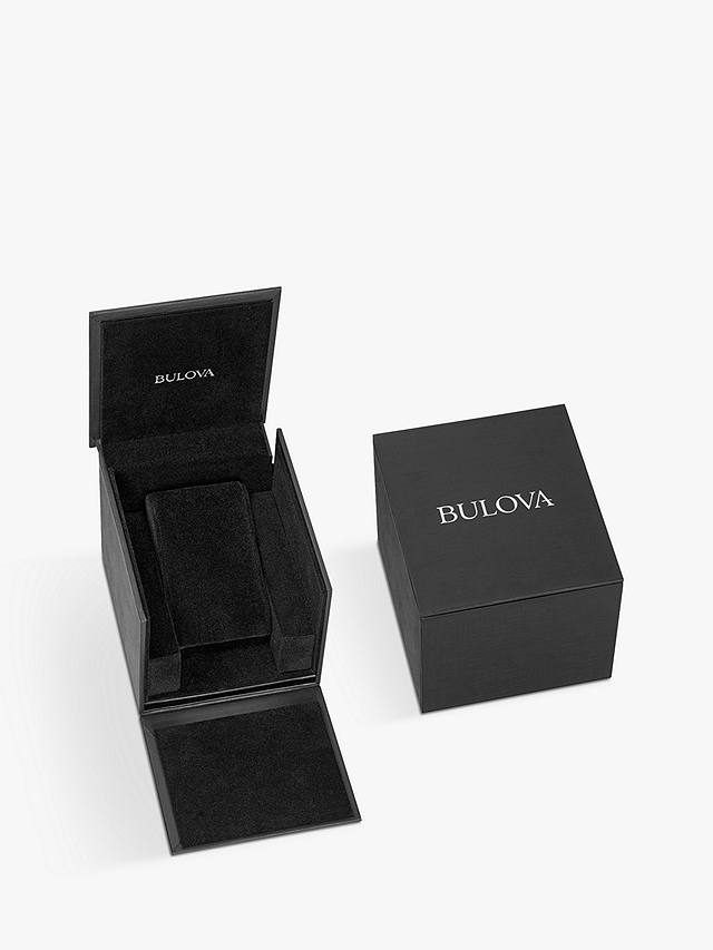 Bulova Men's Sutton Heartbeat Automatic Leather Strap Watch, Black/Silver 96a269