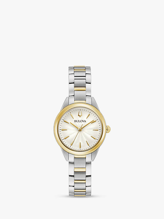 Bulova Women's Classic Bracelet Strap Watch, Silver/Gold 98L277