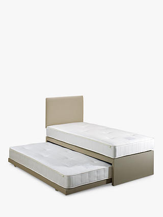 John Lewis Savoy Guest Bed with Two Pocket Spring Mattresses, Small Single, Topaz Beige