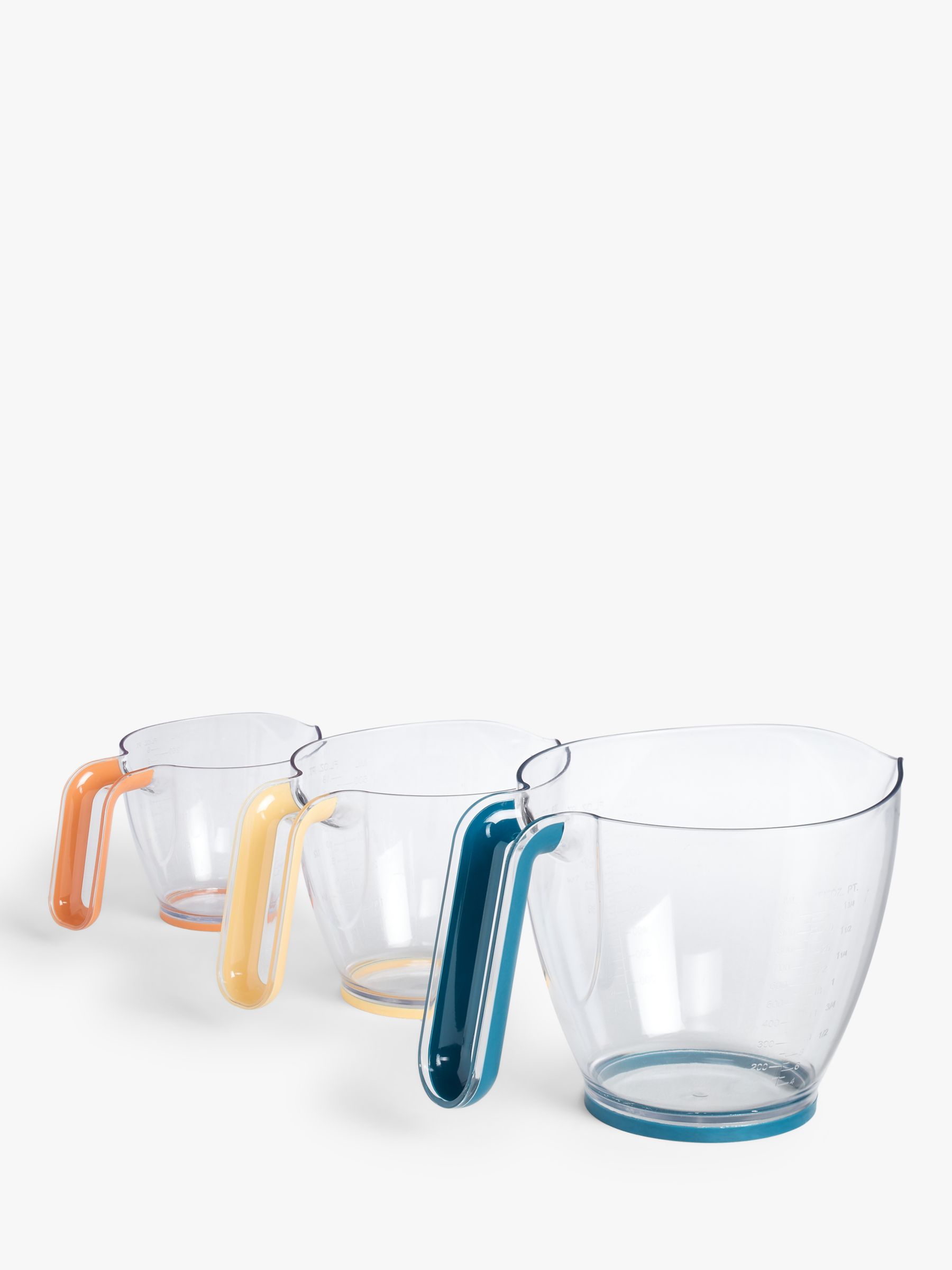 John Lewis ANYDAY Stacking Measuring Jugs, Set of 3, Clear