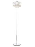 Laura Ashley Vienna Crystal Floor Lamp, Clear/Polished Chrome