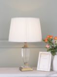 Laura Ashley Carson Crystal Petite Table Lamp, Antique Brass