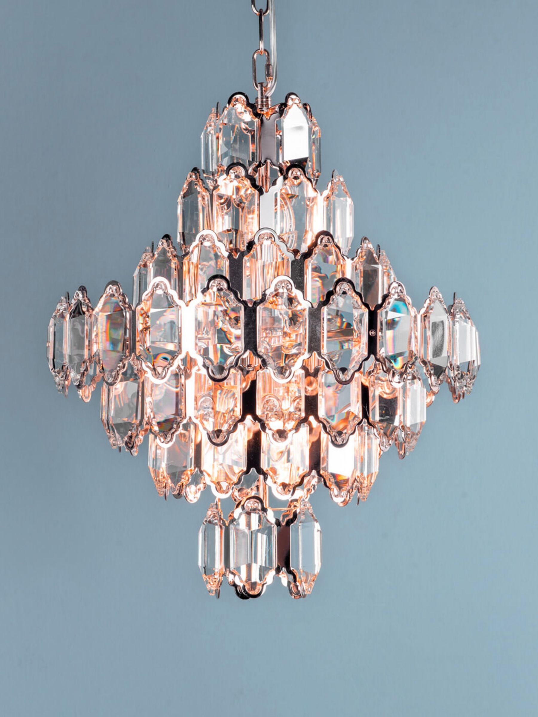 Photo of Laura ashley windsor crystal art deco large ceiling light rose gold