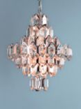 Laura Ashley Windsor Crystal Art Deco Large Ceiling Light, Rose Gold