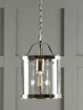 Laura Ashley Harrington Glass Ceiling Light, Clear/Polished Nickel
