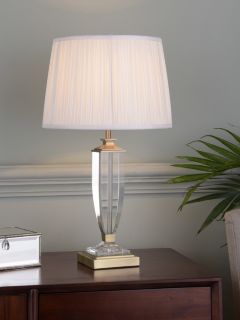 Laura Ashley Carson Crystal Table Lamp, Antique Brass