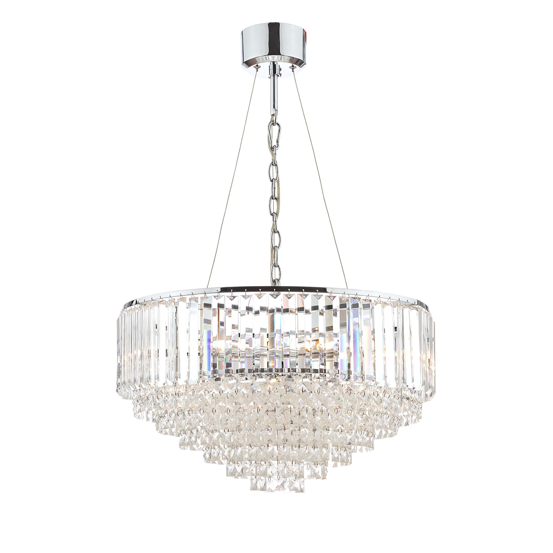 Photo of Laura ashley vienna grand crystal glass ceiling light clear/polished chrome