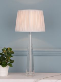 Laura Ashley Blake Tall Crystal Glass Table Lamp, Clear