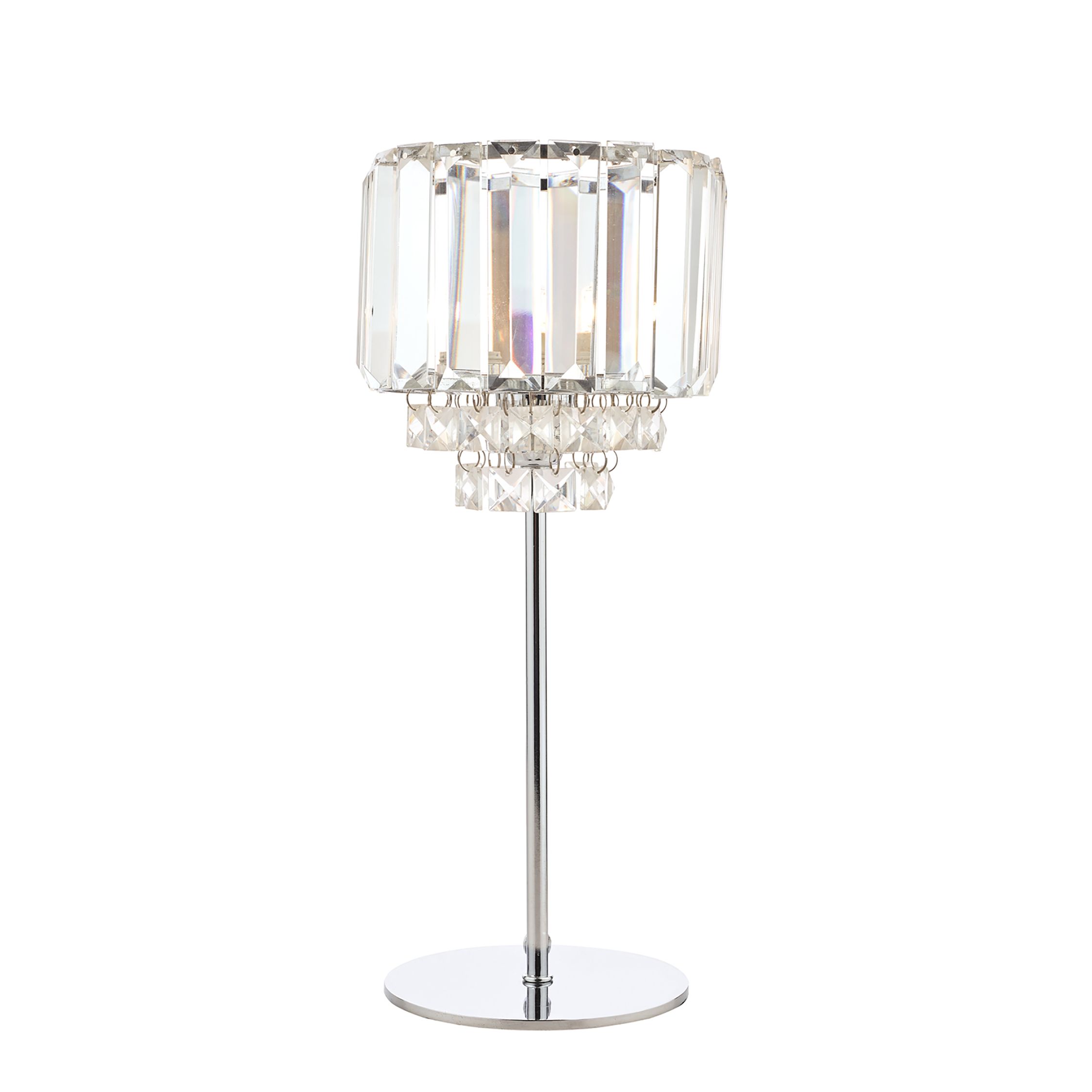 Photo of Laura ashley vienna crystal table lamp clear/polished chrome