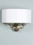 Laura Ashley Sorrento Double Wall Light, Antique Brass/Ivory