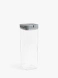 John Lewis ANYDAY Flip Lock Airtight Tall Square Storage Container, 2.3L