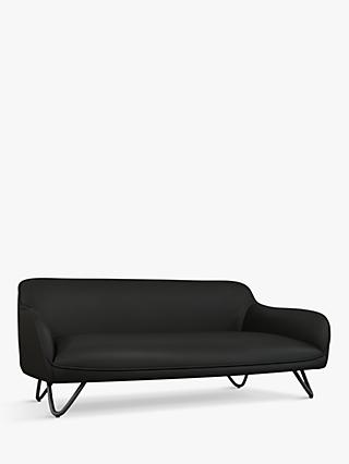 Pet Lounge Range, John Lewis & Partners Pet Lounge Faux Leather Sofa, Medium, Dark Grey