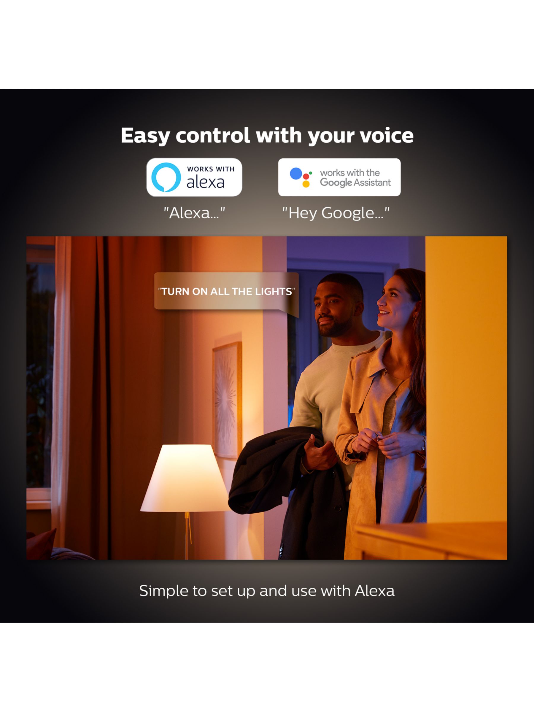 Philips Hue White and Colour Ambiance Wireless Lighting LED Colour Changing  Light Bulb with Bluetooth, 9W A60 E27 Edison Screw Bulb, Single