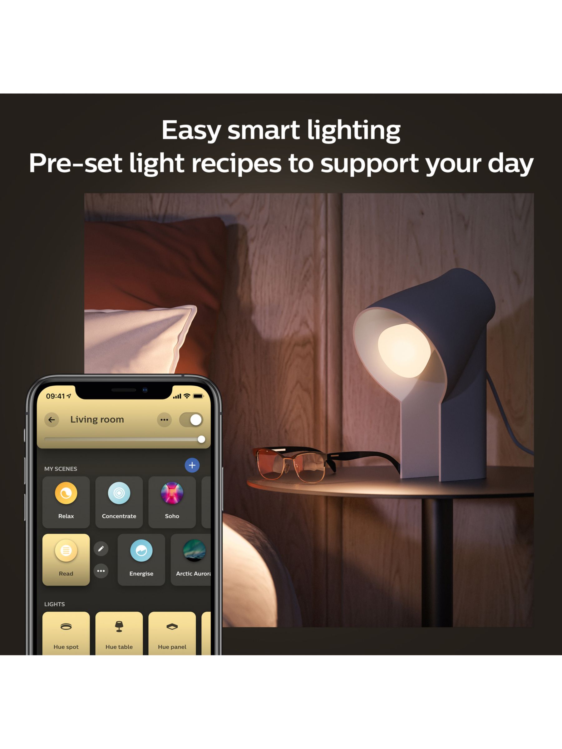Philips Hue White Ambiance Wireless Lighting LED Light Bulb with Bluetooth, 8W A60 E27 Edison Screw Bulb, Pack of 2