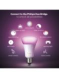 Philips Hue White and Colour Ambiance Wireless Lighting LED Starter Kit with 2 E27 Bulbs with Bluetooth & Bridge
