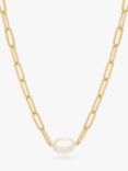 Estella Bartlett The Edit Link Chain Pearl Necklace, Gold