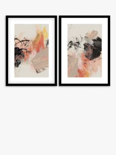 PI Studio - 'Grapefruit I & II' Abstract Framed Print & Mount, Set of 2 ...