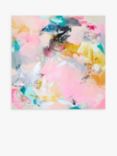 Natasha Barnes - 'Bright Pink Abstract' Canvas Print, 80 x 80cm, Pink/Multi