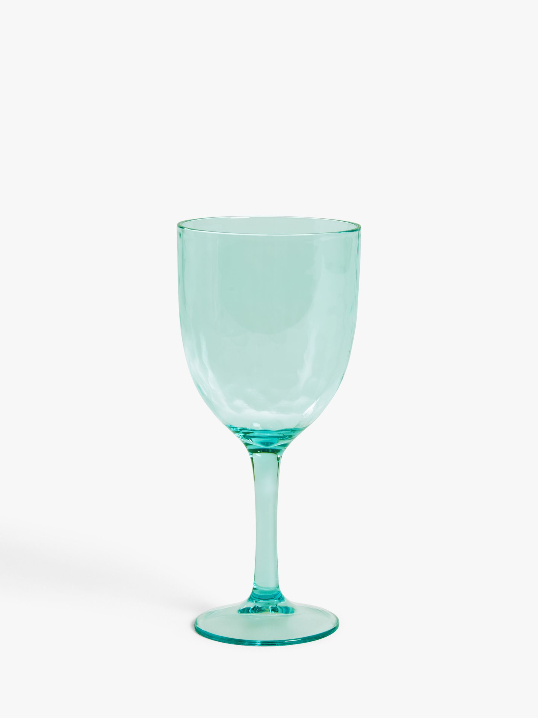 John Lewis & Partners Recycled-Effect Plastic Wine Glass, 440ml, Aqua