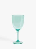 John Lewis Ripple Plastic Wine Glass, 440ml, Aqua