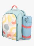 ANYDAY John Lewis & Partners Abstract 2-Person Filled Picnic Cooler Backpack Bag, 21L, Blue/Multi