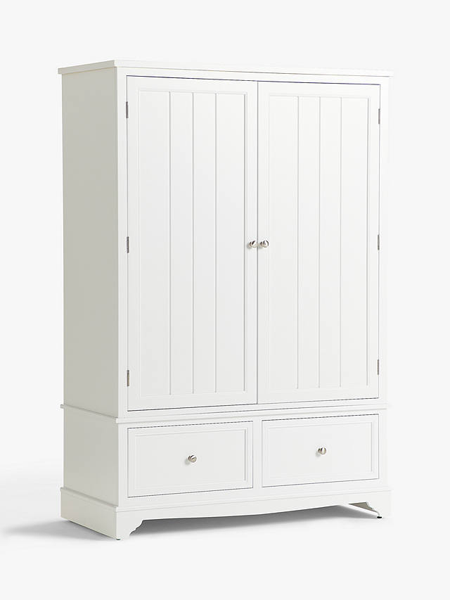 John Lewis & Partners St Ives Double Wardrobe with 2 Drawers, White