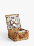 John Lewis & Partners Leckford Luxury Filled Wicker Picnic Basket, 2 Person