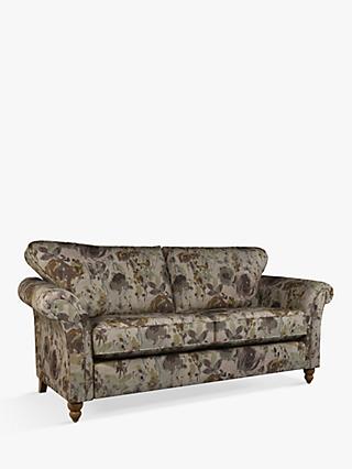 Montrose Range, John Lewis & Partners Montrose Large 3 Seater Sofa, Dark Leg, Plum Floral